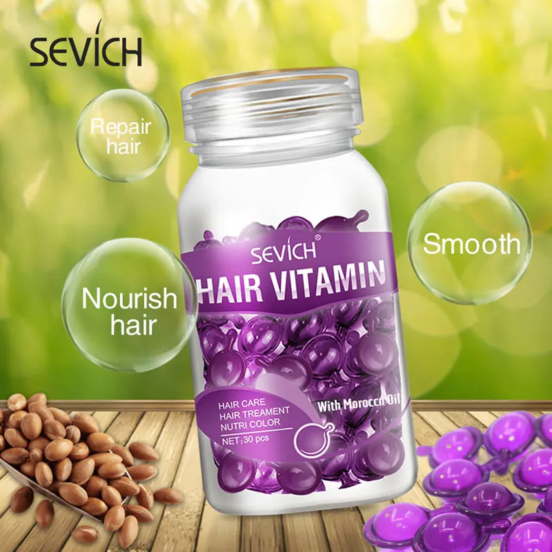 30PCS Hair Vitamin Keratin Oil Capsules