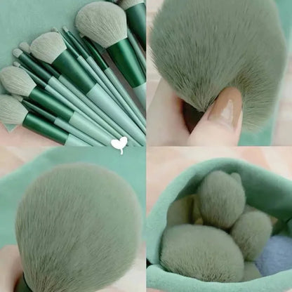 13-Piece Fluffy Makeup Brushes Set