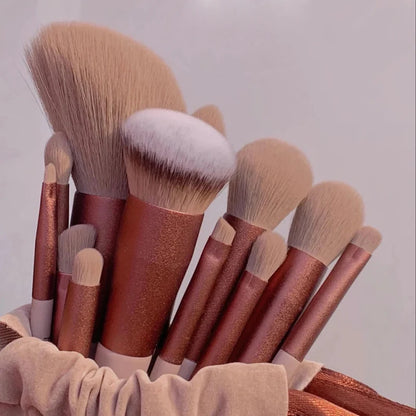 13-Piece Fluffy Makeup Brushes Set